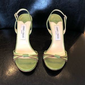 Jimmy Choo snakeskin/python sandal